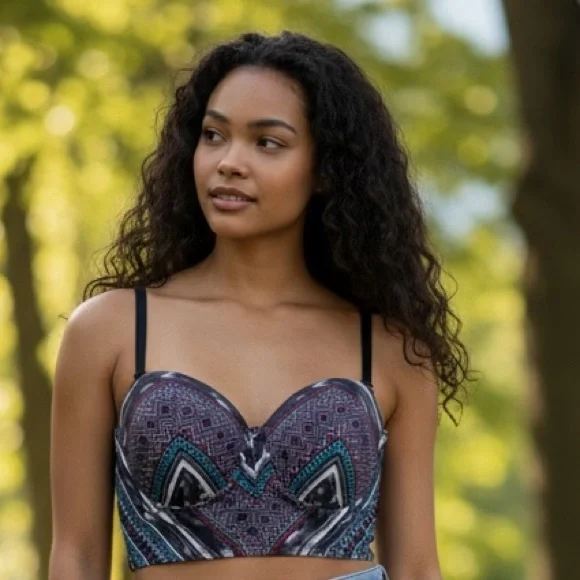 Kenneth Cole Bikini Top, sz S - Picture 1 of 7